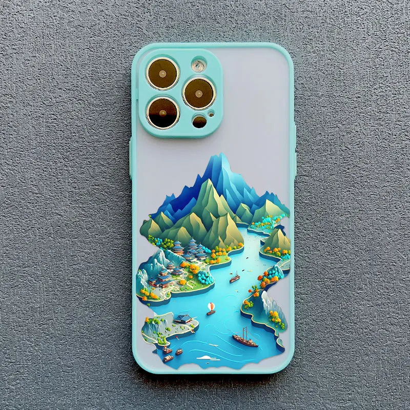 iPhone Creative Mountains Back Cover