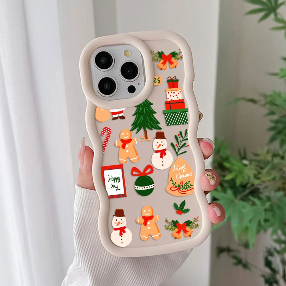 iPhone Christmas Tree Pattern Silicone Back Cover