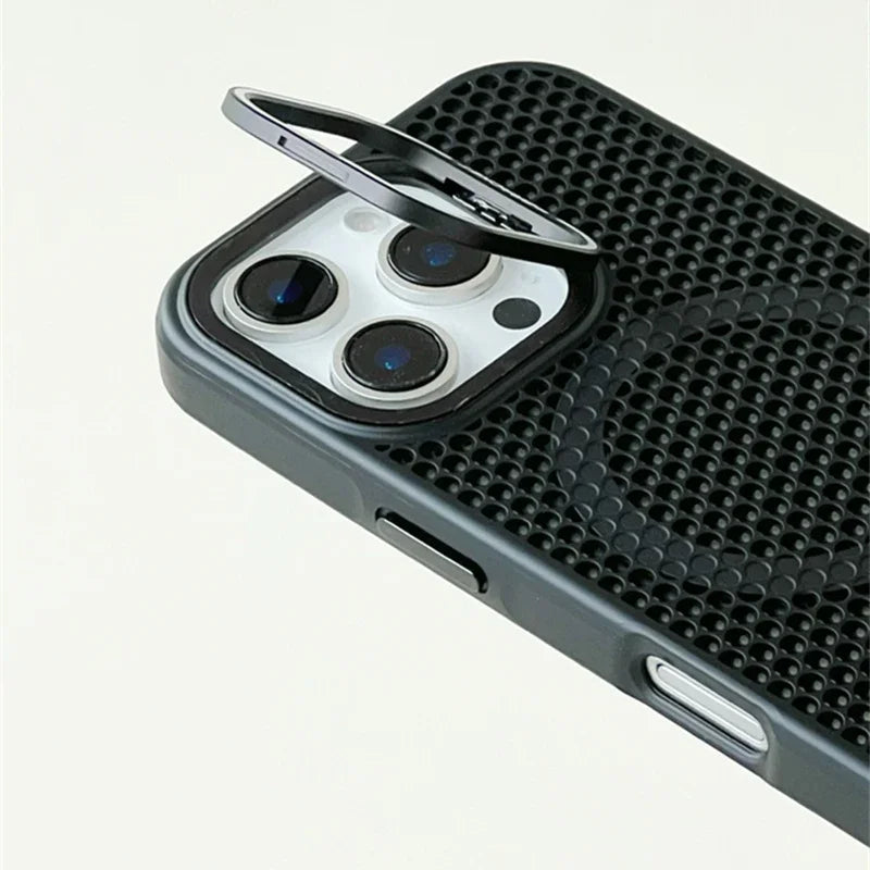 iPhone Honeycomb Grid Mesh Cooling Magsafe Wireless Charging Cover