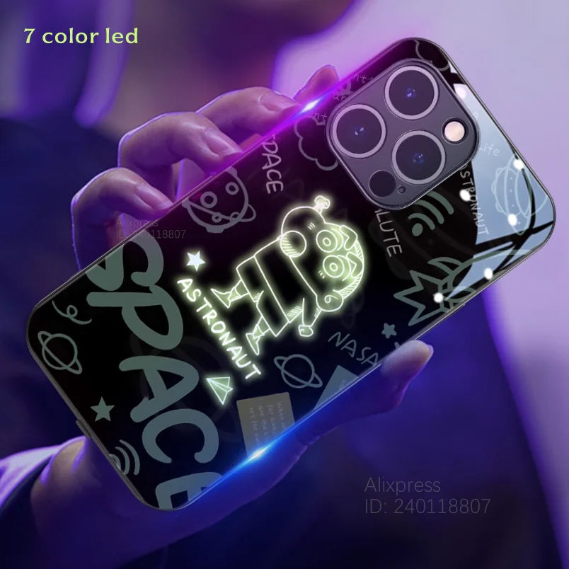 iPhone Crayon ShinChan LED Flash Back Cover