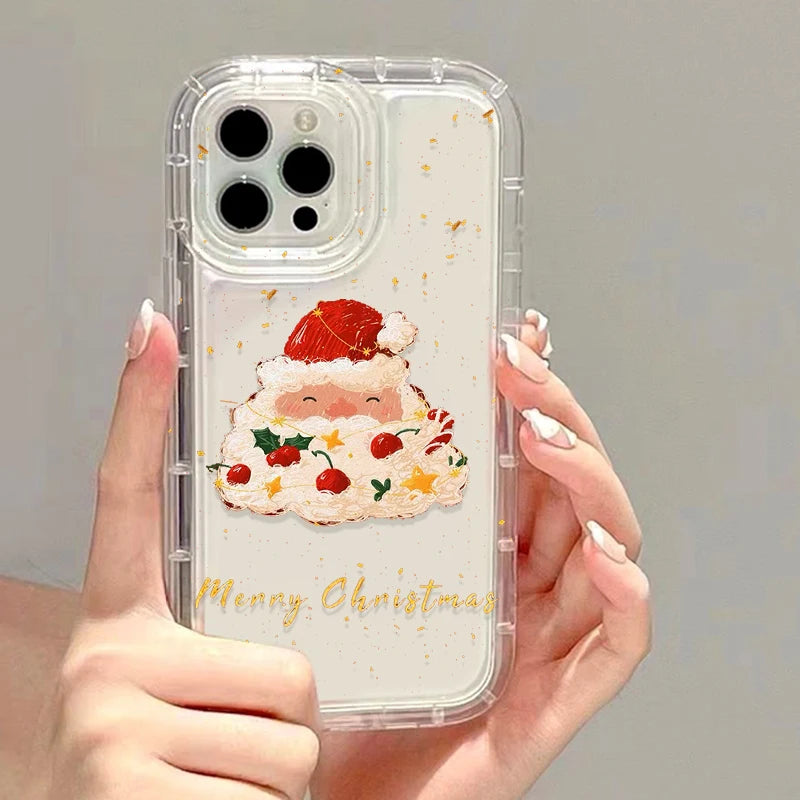 iPhone Soft TPU Transparent Christmas Covers