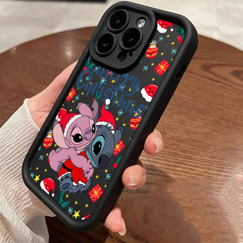iPhone Cute Stitchs Christmas Soft Silicone Case