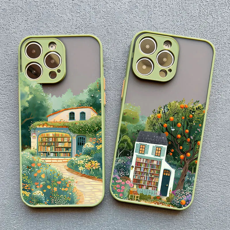 iPhone Forest Tree Bookstore Phone Covers