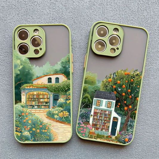 iPhone Forest Tree Bookstore Phone Covers