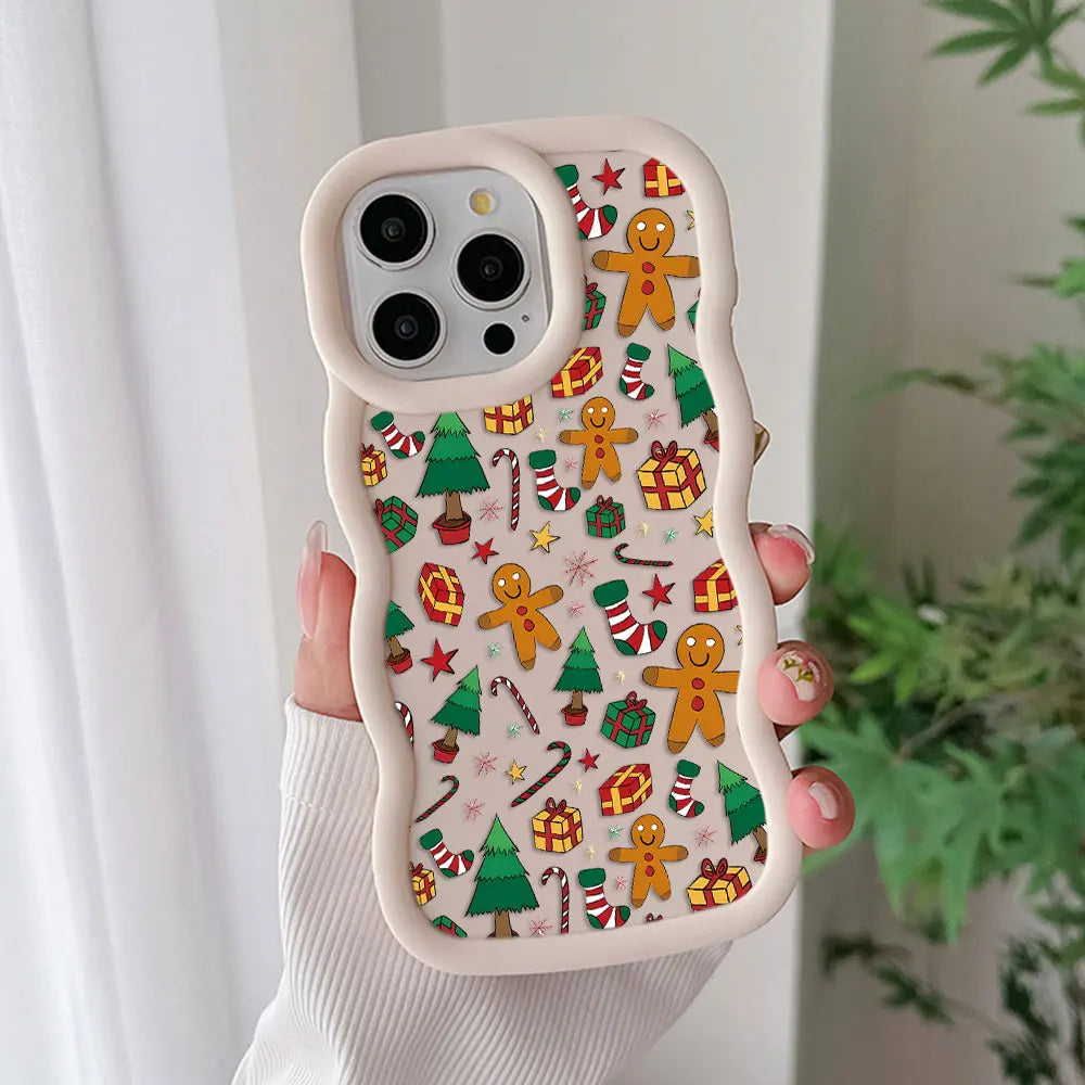 iPhone Christmas Tree Pattern Silicone Back Cover