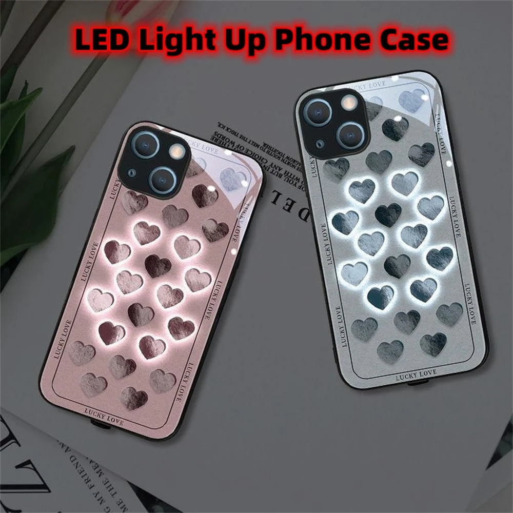 Samsung Cute Love Heart LED Case