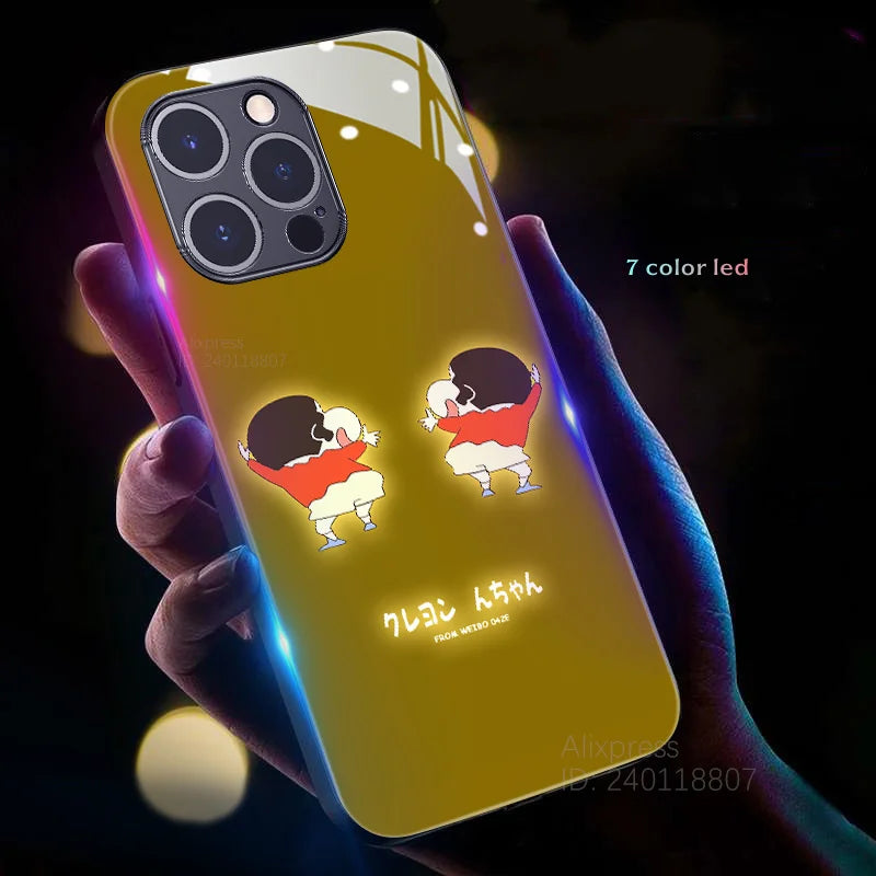 iPhone Crayon ShinChan LED Flash Back Cover