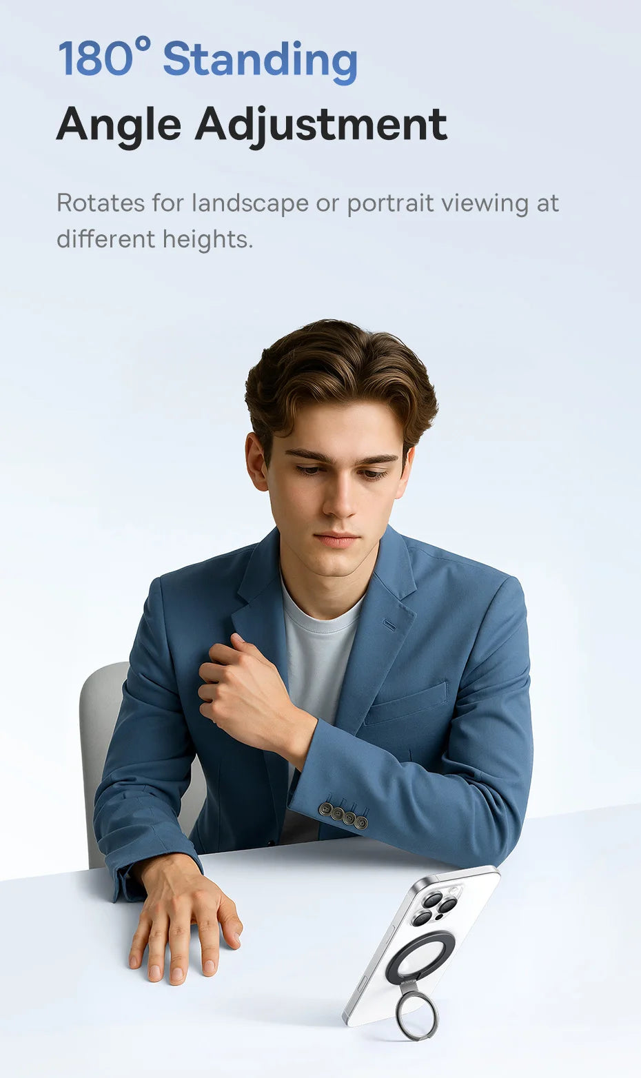 Baseus Ultra Thin Magnetic Ring Stand 360° Rotation 180°