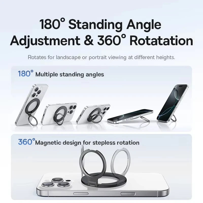Baseus Ultra Thin Magnetic Ring Stand 360° Rotation 180°