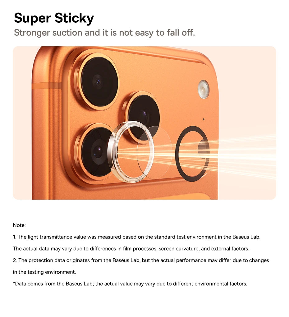 Baseus iPhone 17 Camera Lens Protectors Anti-Reflection Clear Display Corning