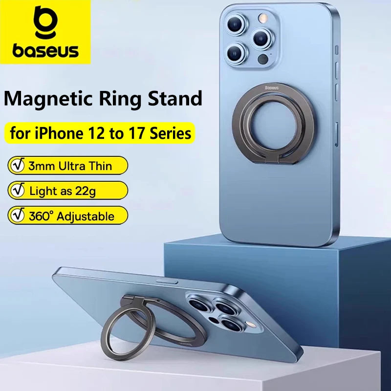 Baseus Ultra Thin Magnetic Ring Stand 360° Rotation 180°
