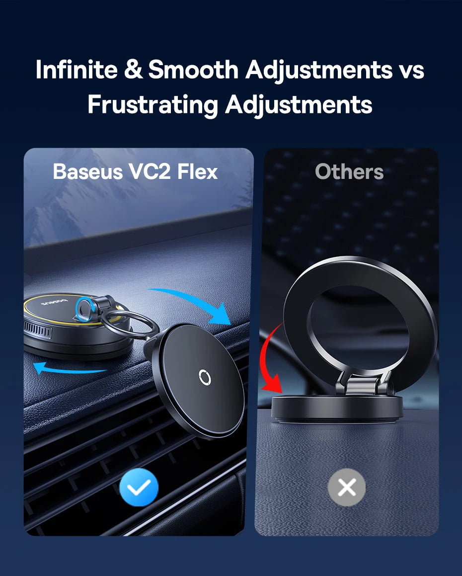 Baseus Wireless Charger Vacuum Magnetic Car Phone Holder