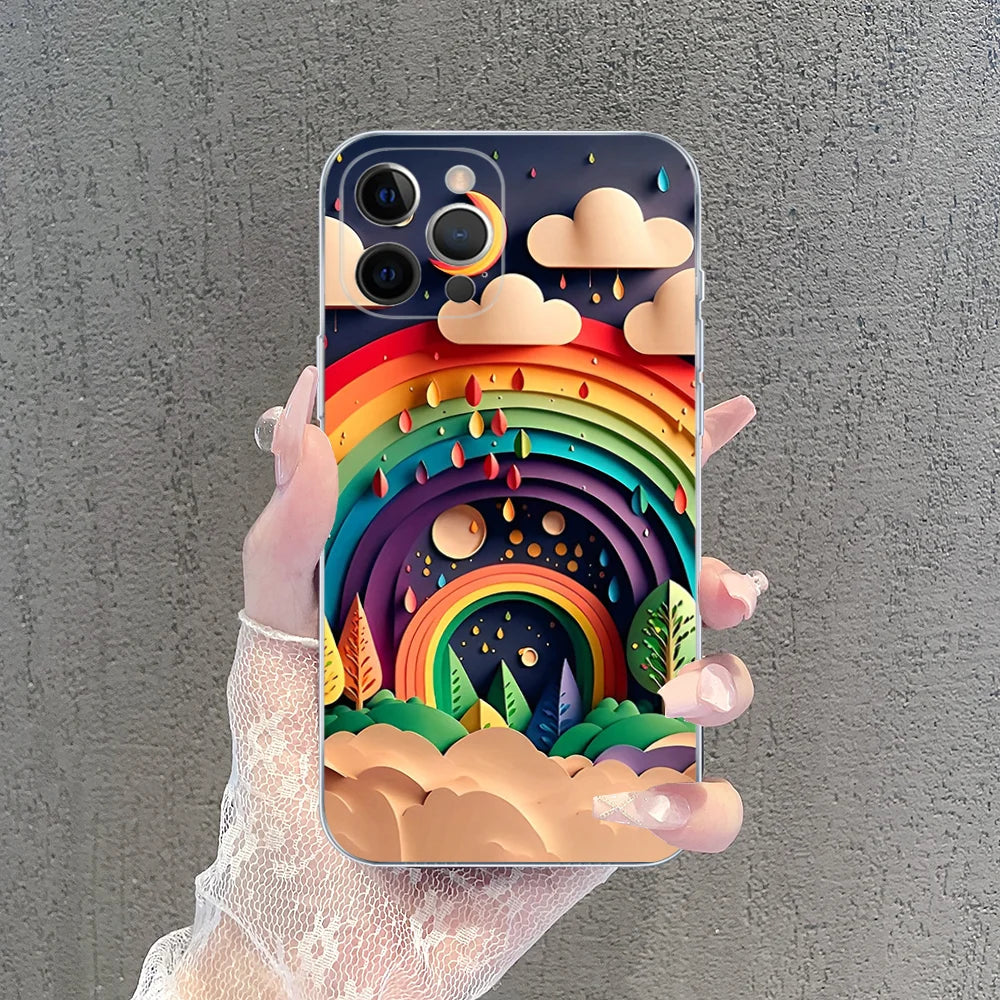 iPhone Mountain Forest Soft Silicone Cover