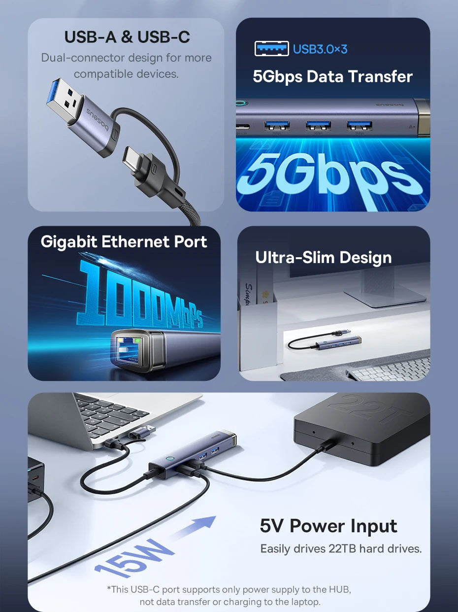 Baseus USB Hub Type-C USB-A Adapter