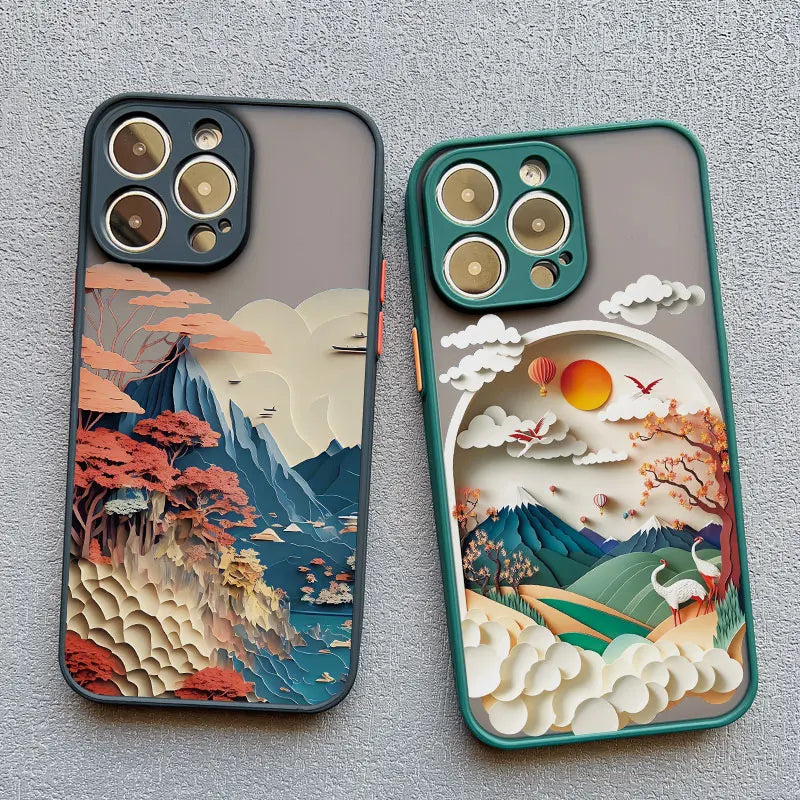 iPhone Creative Mountains 2 Shockproof Cover