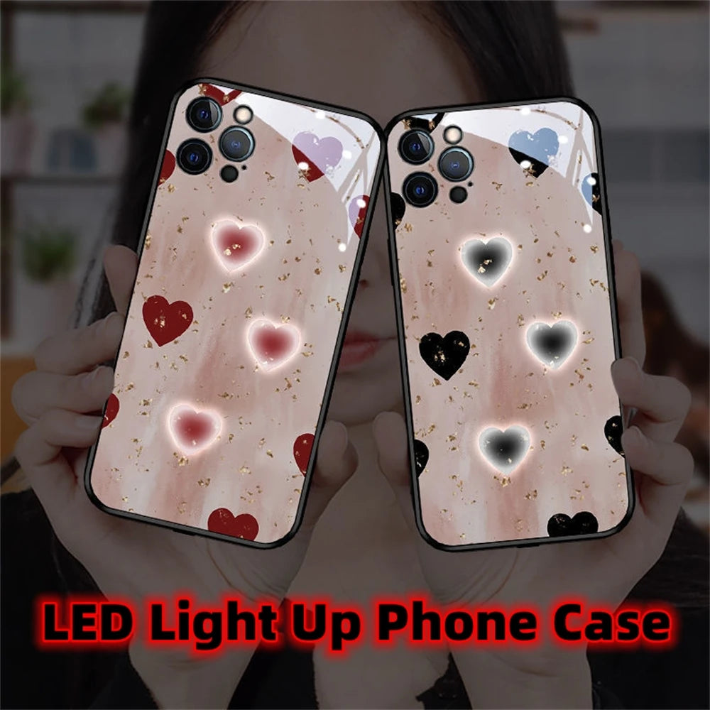 Samsung Cute Love Heart LED Case