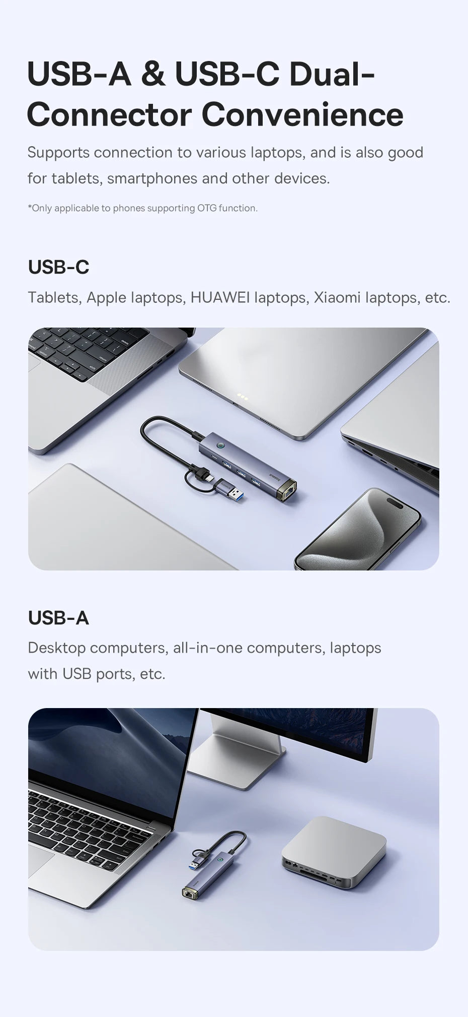 Baseus USB Hub Type-C USB-A Adapter