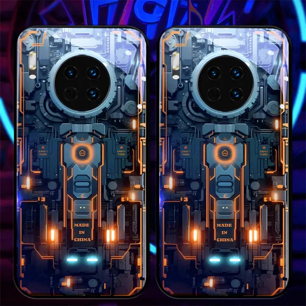 iPhone Tempered Glass Smart LED Phone Case Cover