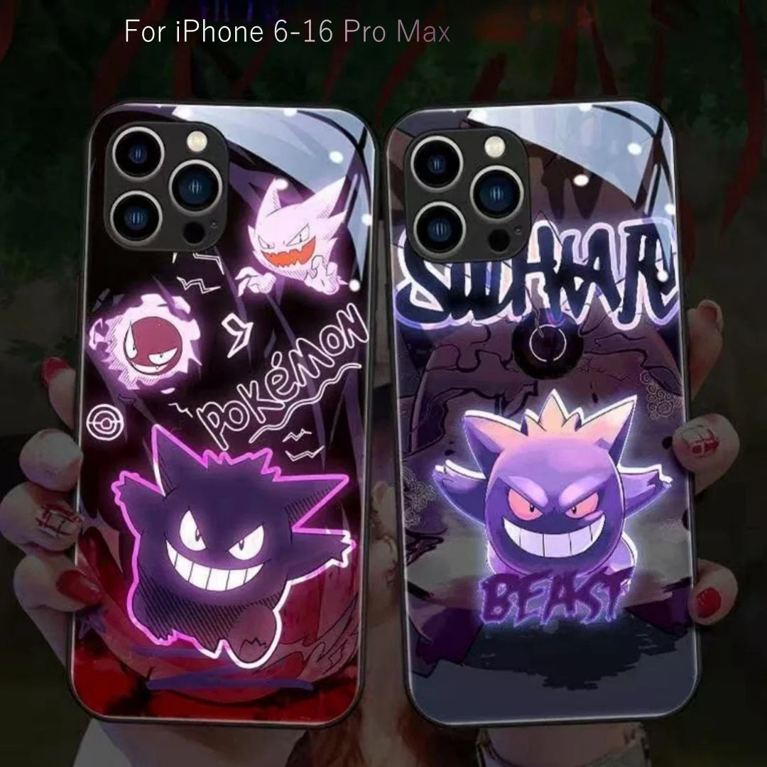 iPhone Anime Gengar LED Flash Phone Case Cover