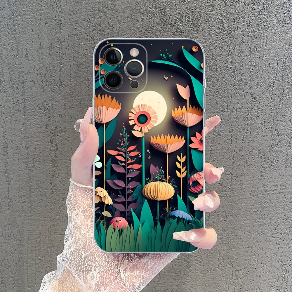 iPhone Mountain Forest Soft Silicone Cover
