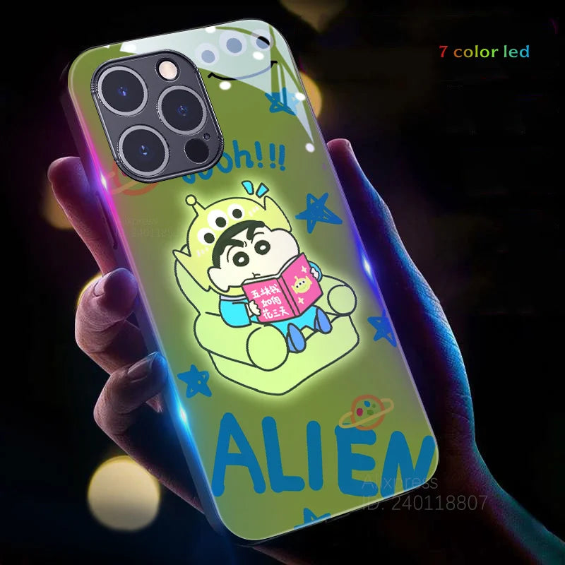 iPhone Crayon ShinChan LED Flash Back Cover