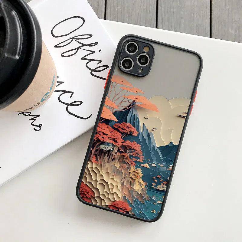 iPhone Creative Mountains 2 Shockproof Cover