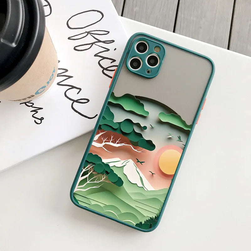 iPhone Creative Mountains 2 Shockproof Cover