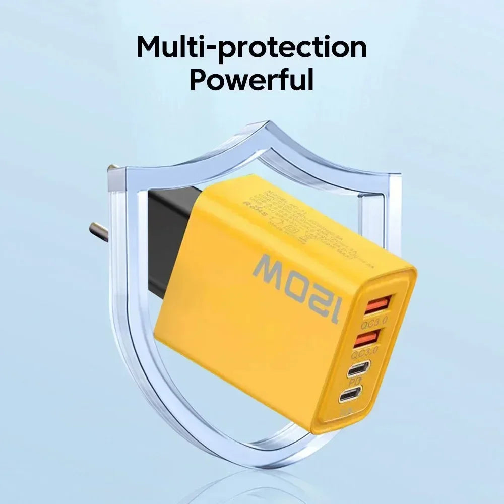 120W Phone Charger USB Type C Wall Adapter