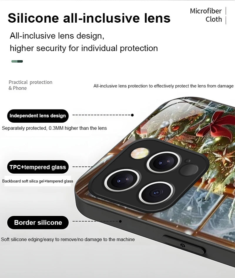 iPhone Snowy Town Scenery Creative Phone Case