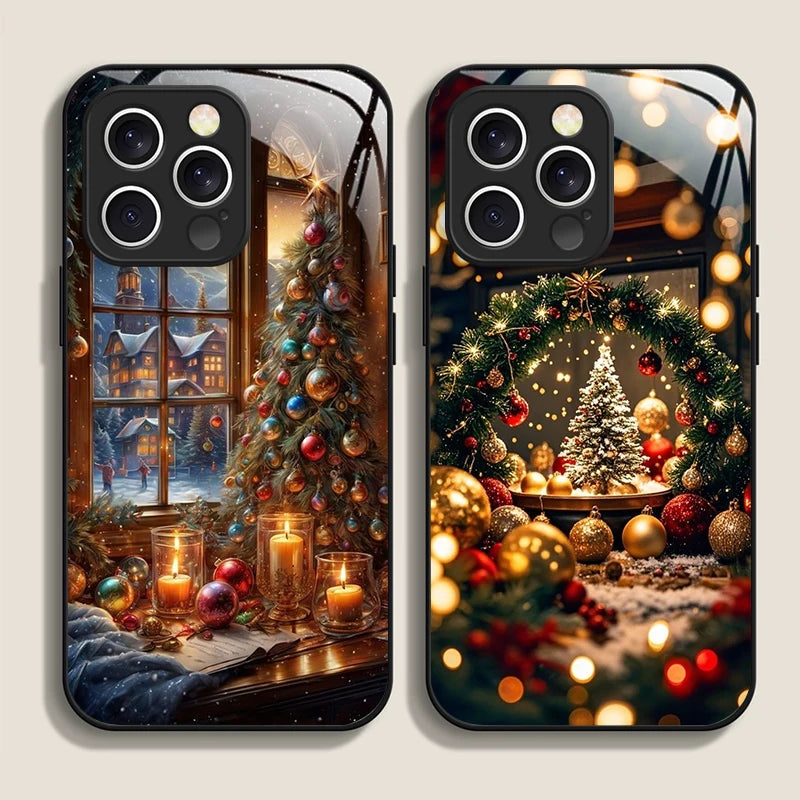 iPhone Snowy Town Scenery Creative Phone Case