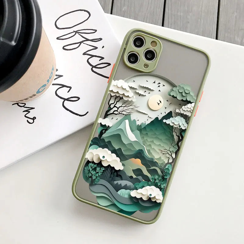 iPhone Creative Mountains 2 Shockproof Cover
