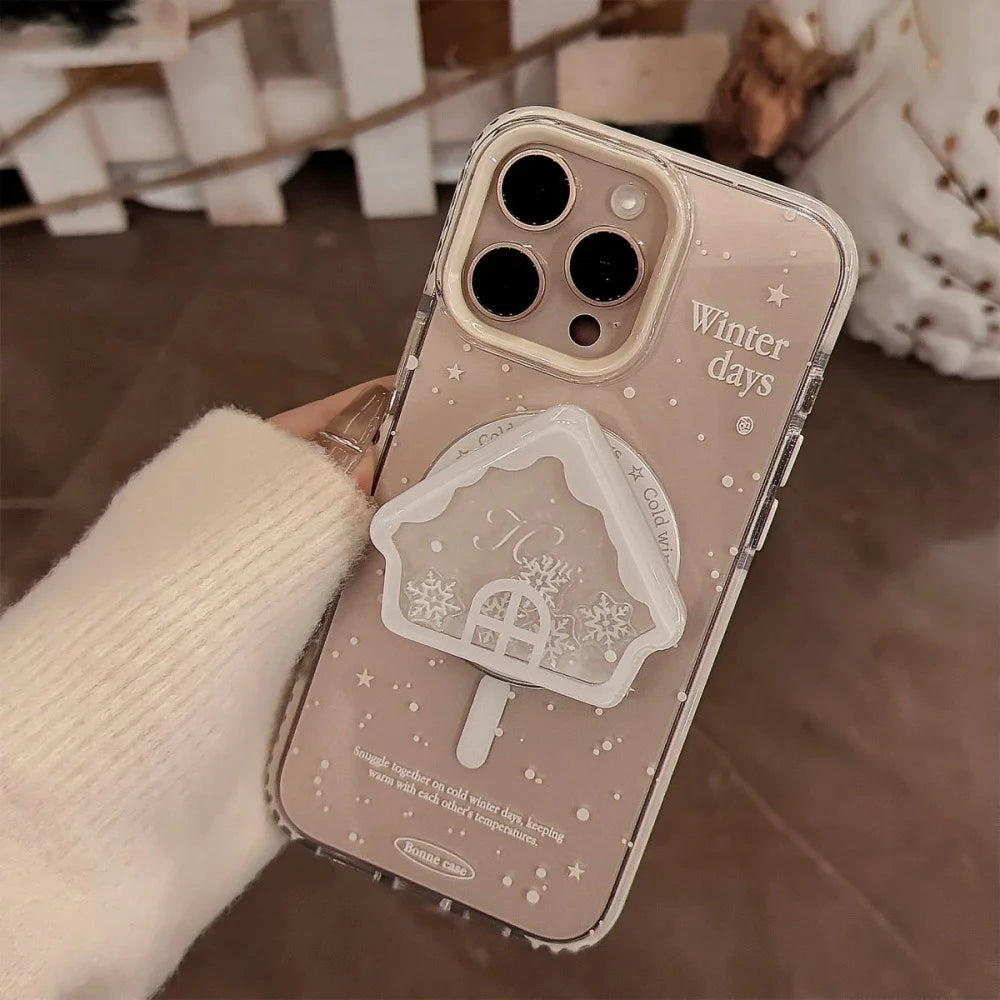 iPhone Korean Quicksand Snow Magnetic Magsafe Accessoriees Holder