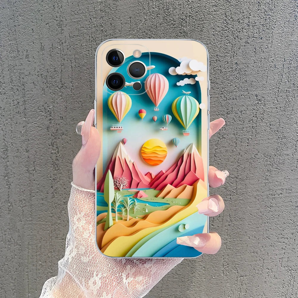 iPhone Mountain Forest Soft Silicone Cover