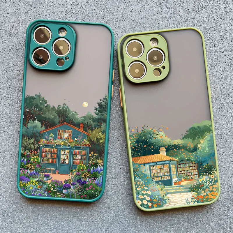 iPhone Forest Tree Bookstore Phone Covers