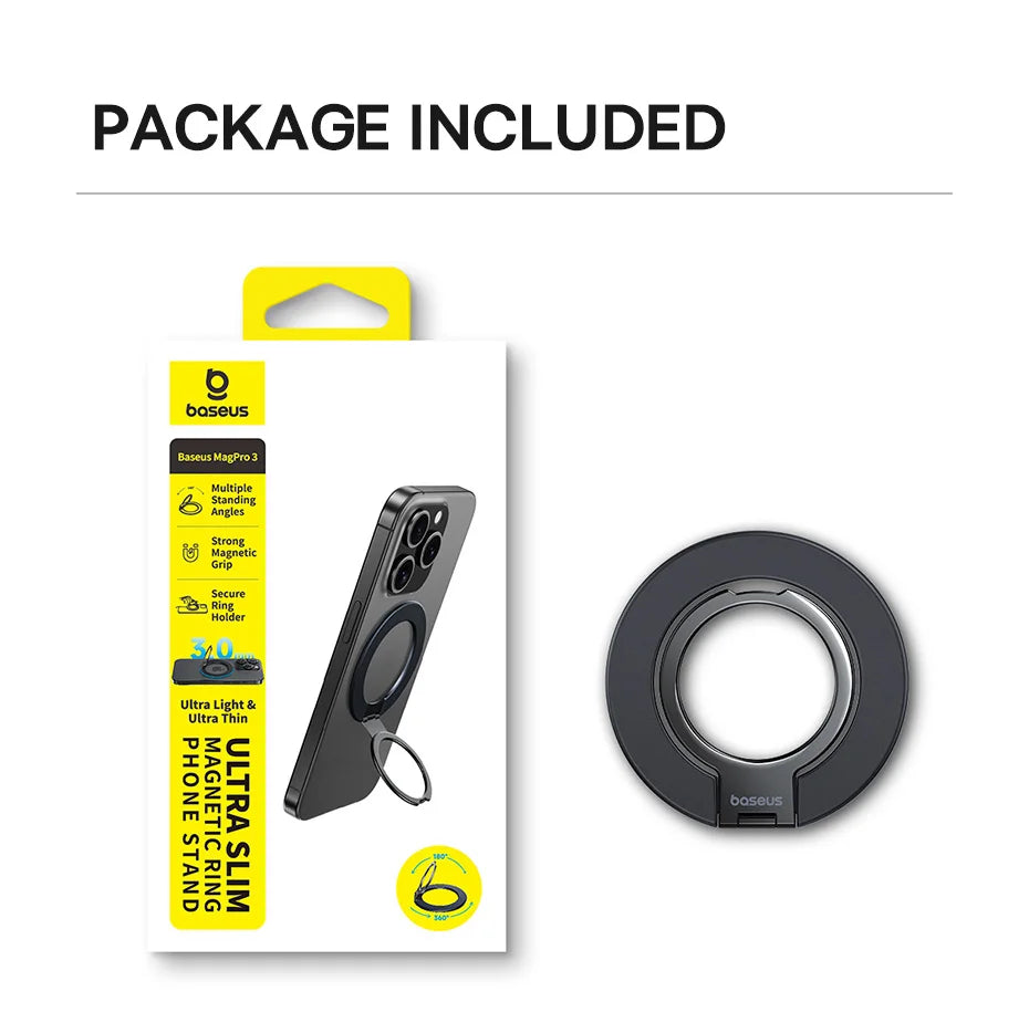 Baseus Ultra Thin Magnetic Ring Stand 360° Rotation 180°
