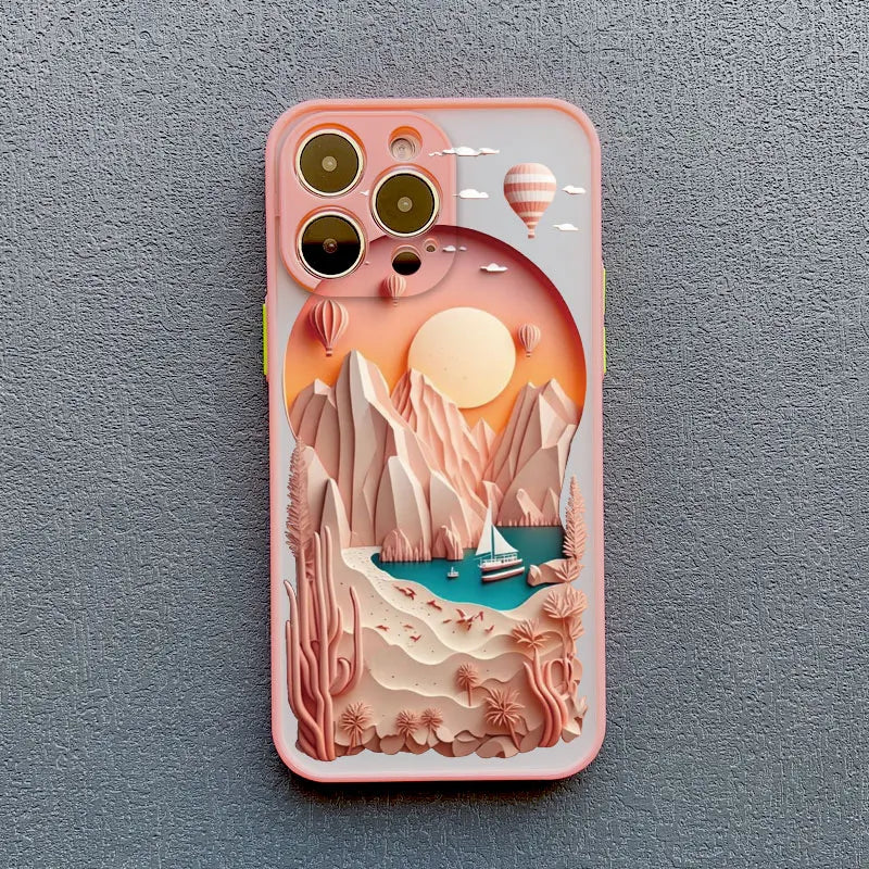 iPhone Creative Mountains Back Cover