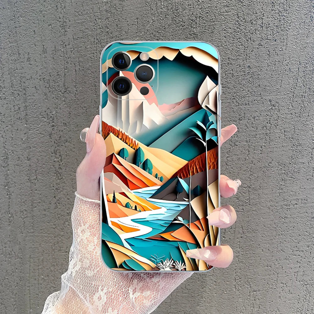 iPhone Mountain Forest Soft Silicone Cover