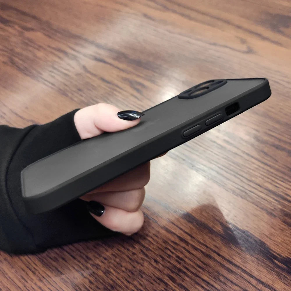iPhone Shockproof Matte Bumper Transparent Cover