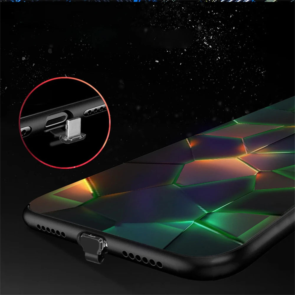 iPhone Voice-activated Luminous Phone Case LED Light Up Protective Back Cover