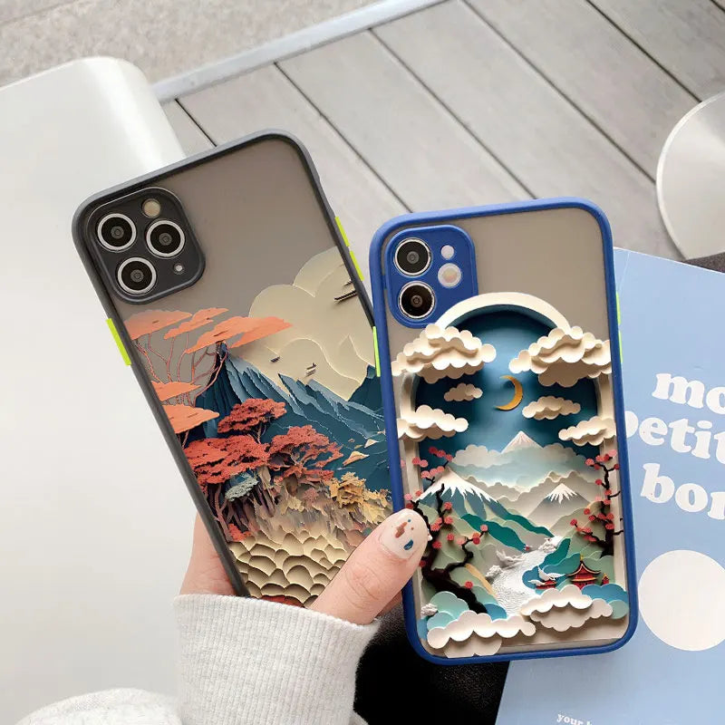 iPhone Creative Mountains 2 Shockproof Cover