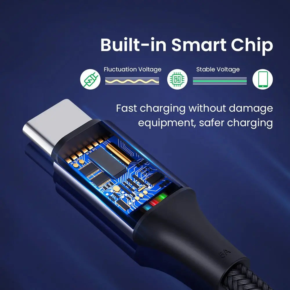 Mobile Phone USB C to USB Type C Cable PD 100W