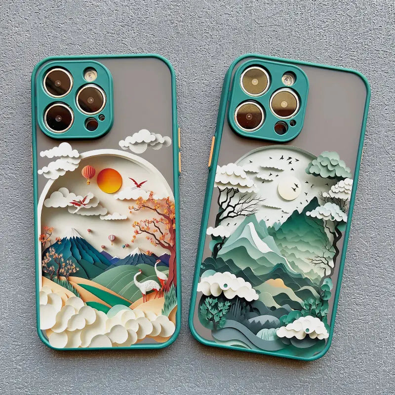 iPhone Creative Mountains 2 Shockproof Cover