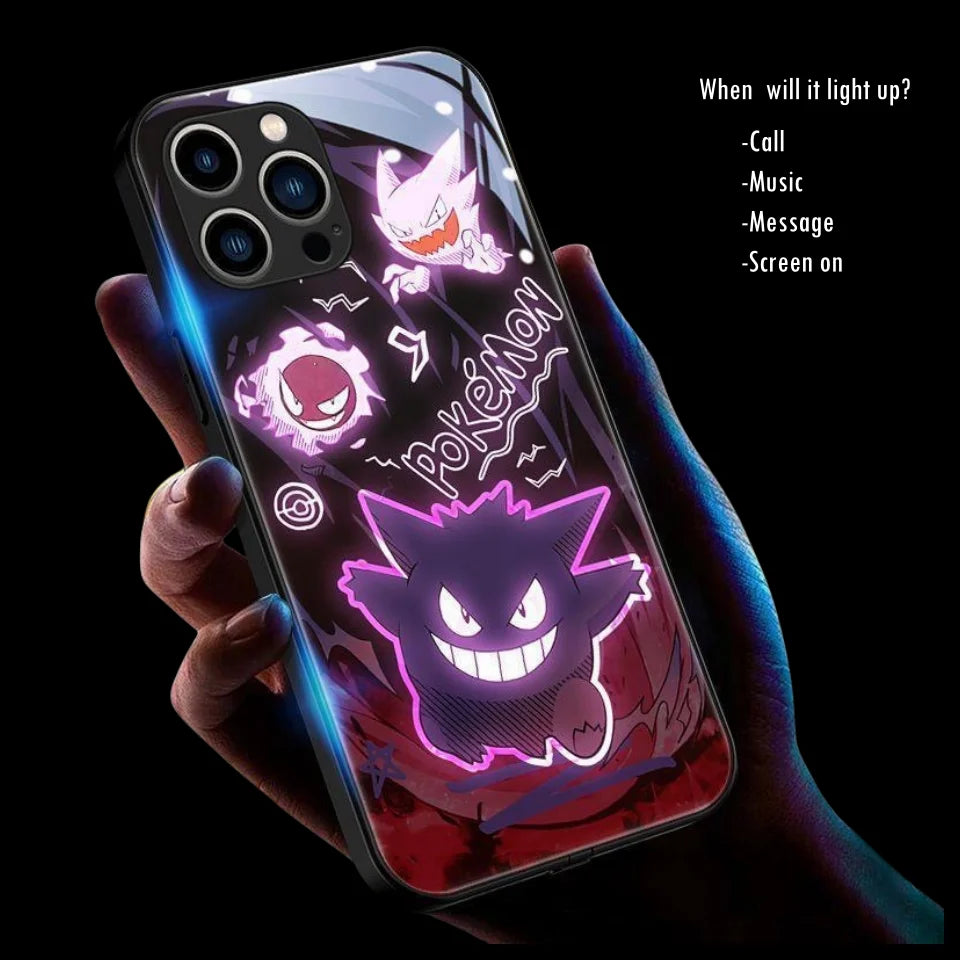 iPhone Anime Gengar LED Flash Phone Case Cover