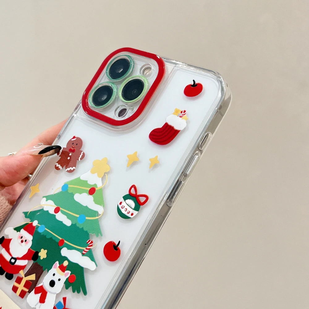 iPhone Light Up Flash Christmas Snowman Santa Claus Phone Case