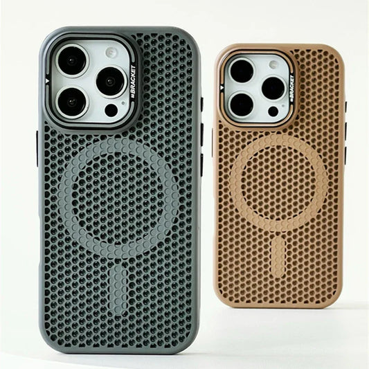 iPhone Honeycomb Grid Mesh Cooling Magsafe Wireless Charging Cover