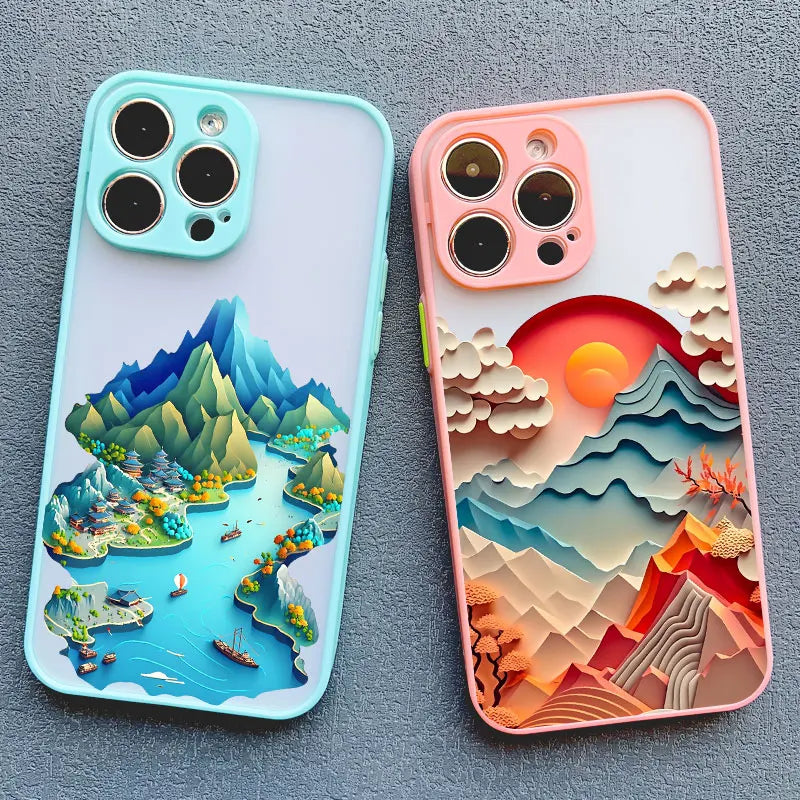 iPhone Creative Mountains Back Cover