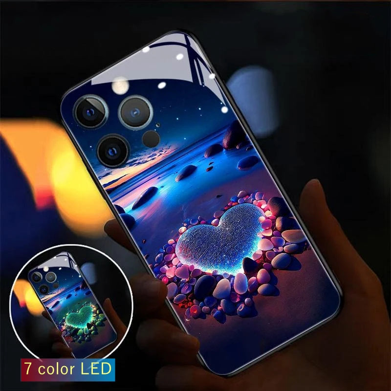 iPhone Japan Mount Fuji Glass Sound Control LED Flash Cases