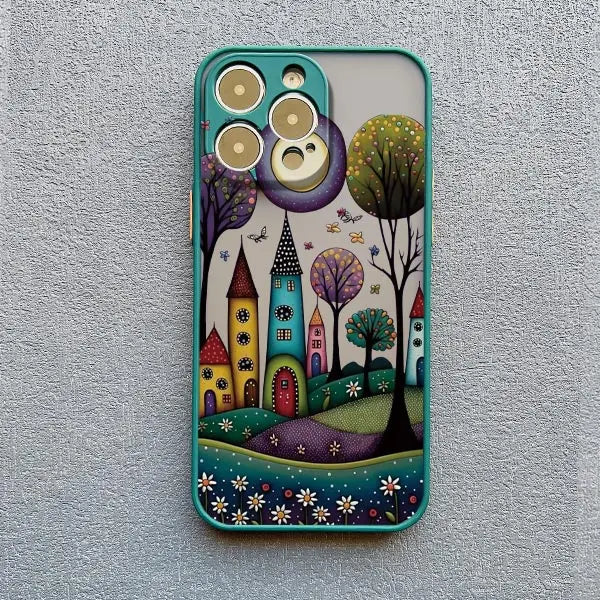 iPhone Painted Forest House Shockproof Back Cover